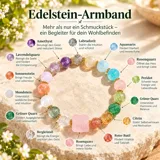 Edelstein-Armband mit Rosenquarz-Anhänger