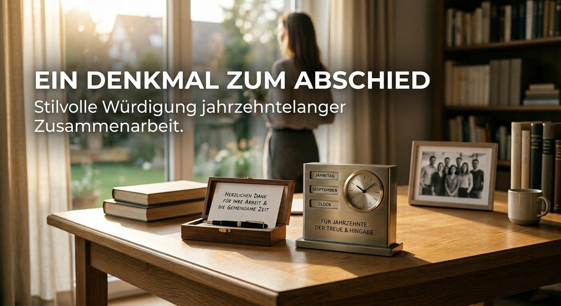 Ein Denkmal für das Lebenswerk: Stilvolle Abschiedsgeschenke für die Kollegin zur Rente