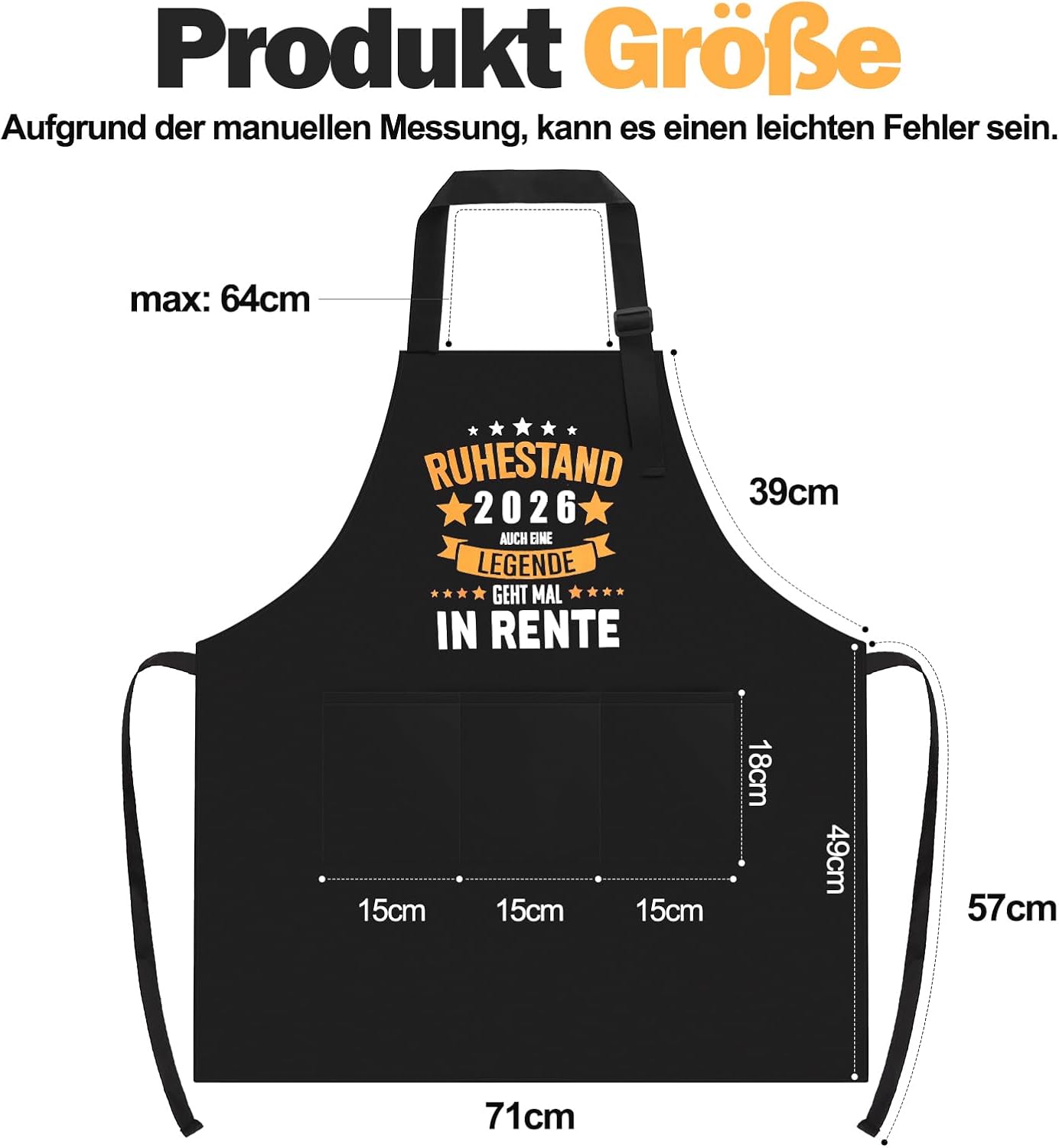 Lustige Grillschürze „Ruhestand 2026“