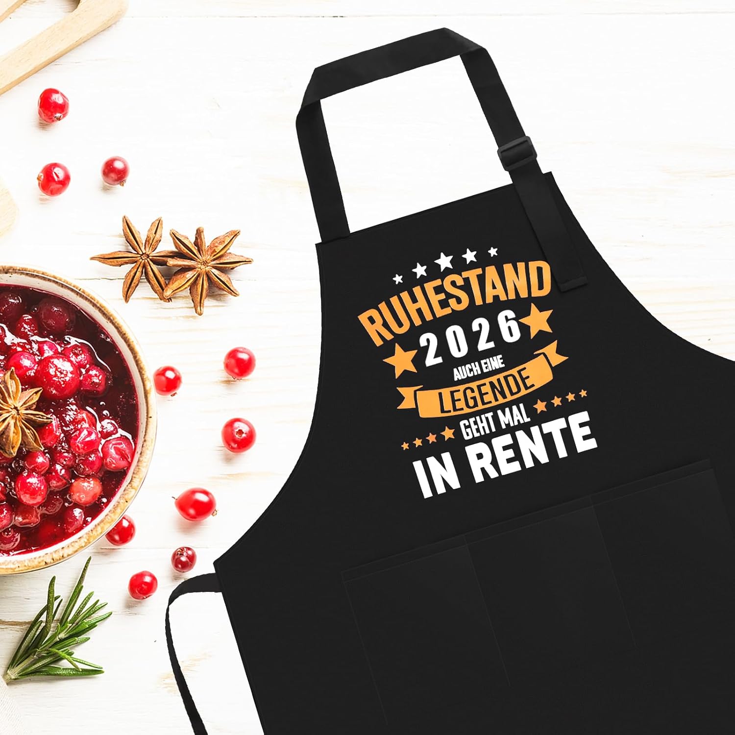 Lustige Grillschürze „Ruhestand 2026“