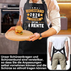 Lustige Grillschürze „Ruhestand 2026“