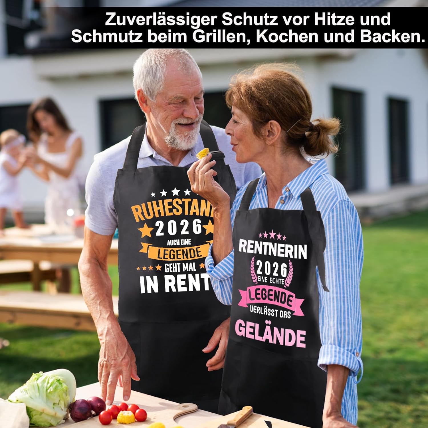 Lustige Grillschürze „Ruhestand 2026“