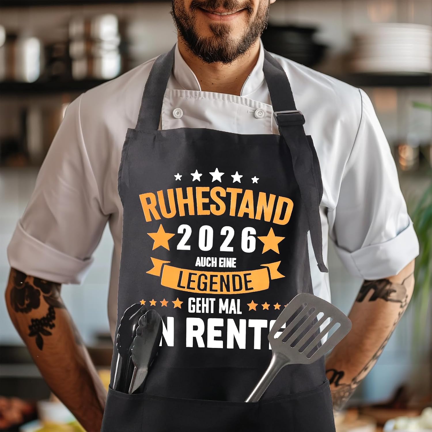 Lustige Grillschürze „Ruhestand 2026“