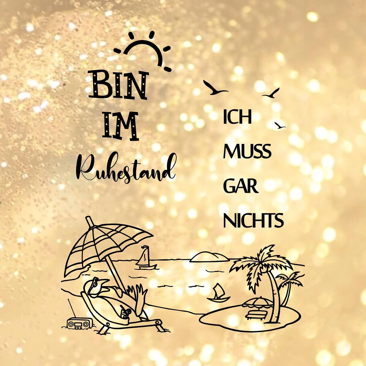 LED Flaschenlicht „Bin im Ruhestand"