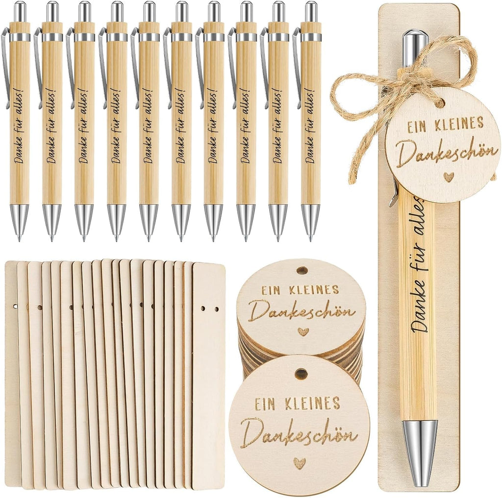 10/20/30 Sets Personalisierte Bambus-Kugelschreiber