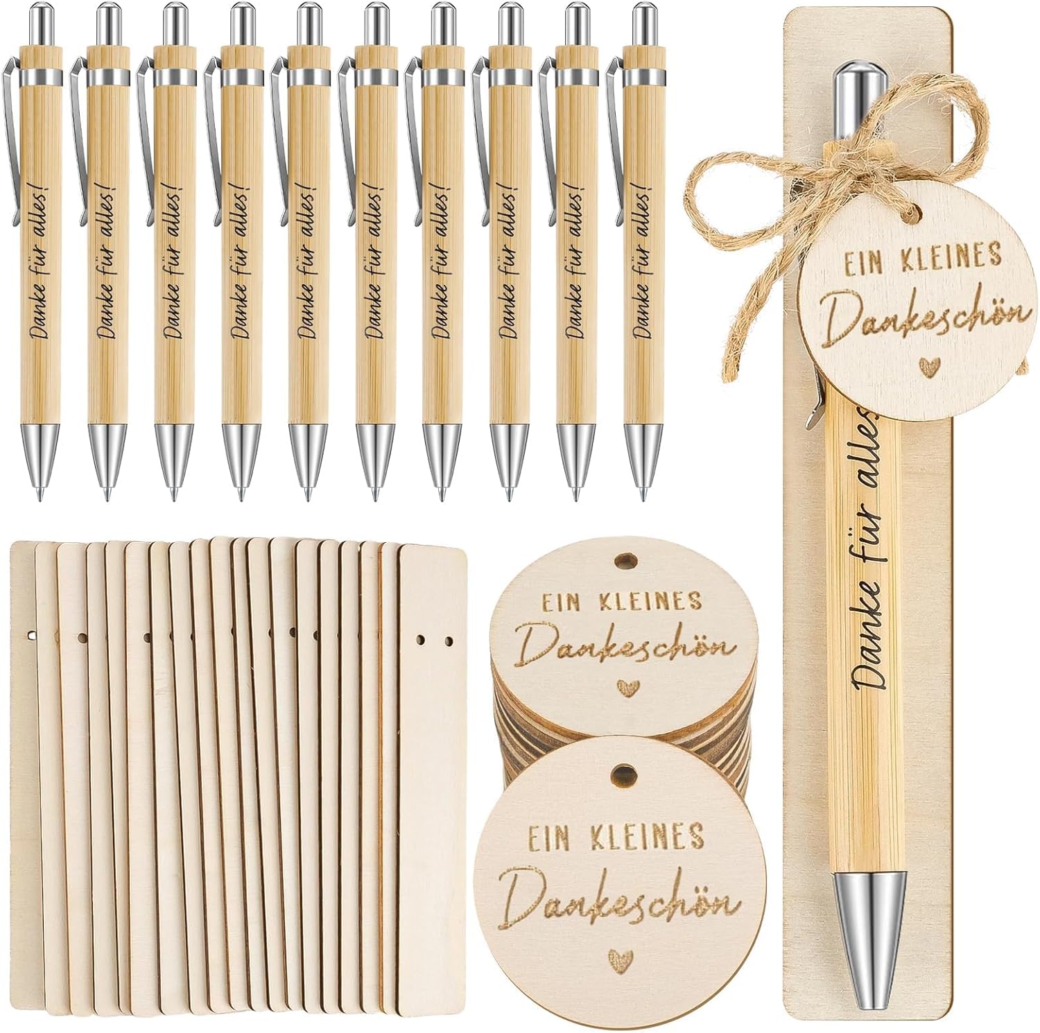 10/20/30 Sets Personalisierte Bambus-Kugelschreiber