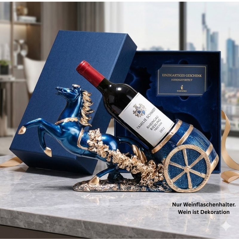 Massive Kraft, die Ihren Wein trägt-Weinflaschenhalter "Pferd mit Wagen"