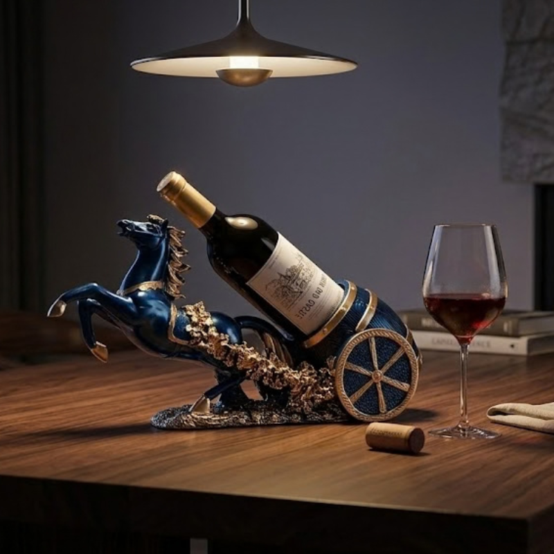 Massive Kraft, die Ihren Wein trägt-Weinflaschenhalter "Pferd mit Wagen"