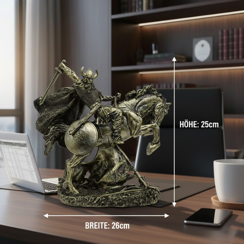 Wikinger-Krieger auf steigendem Pferd