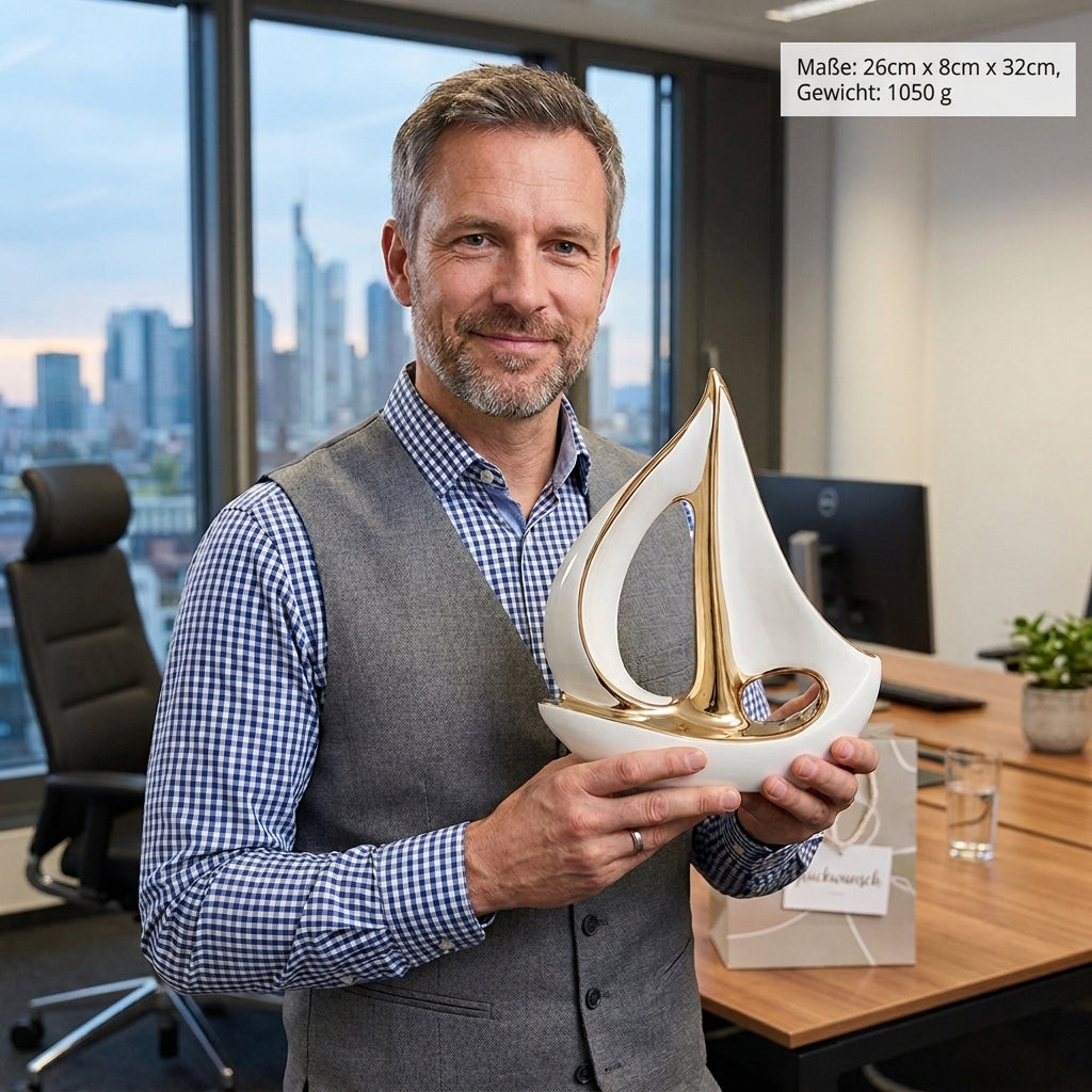 Skulptur Goldener Aufwind