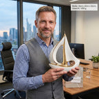 Skulptur Goldener Aufwind