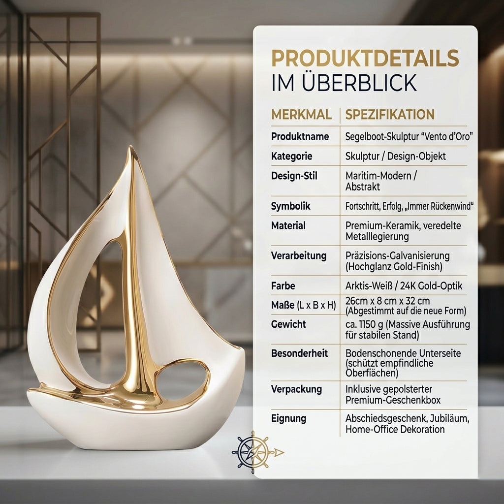 Skulptur Goldener Aufwind