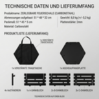Steckbare Feuerschale aus Carbonstahl