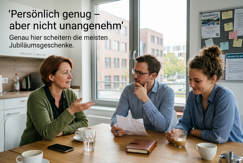 Jubiläum eines Kollegen: Persönlich, aber nicht unangenehm