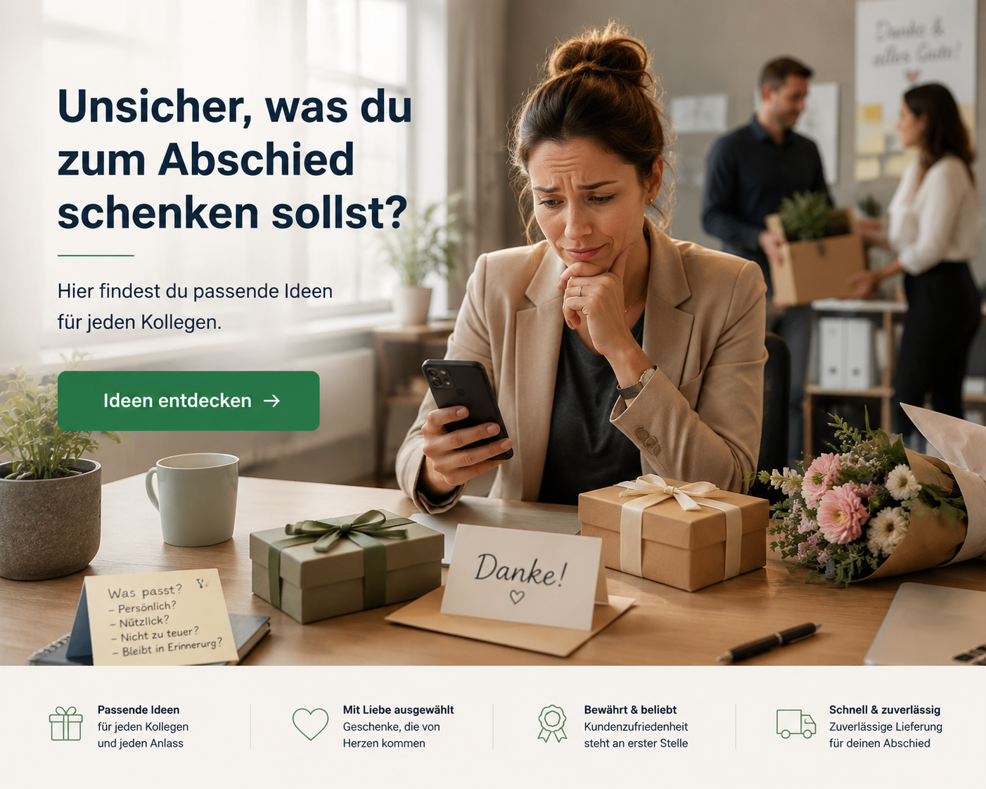 Abschiedsgeschenke für Kollegen, die wirklich passen – sichere Ideen für jeden Abschied