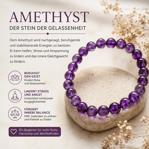 Amethyst Armband – Für mehr Ruhe, Balance & innere Harmonie