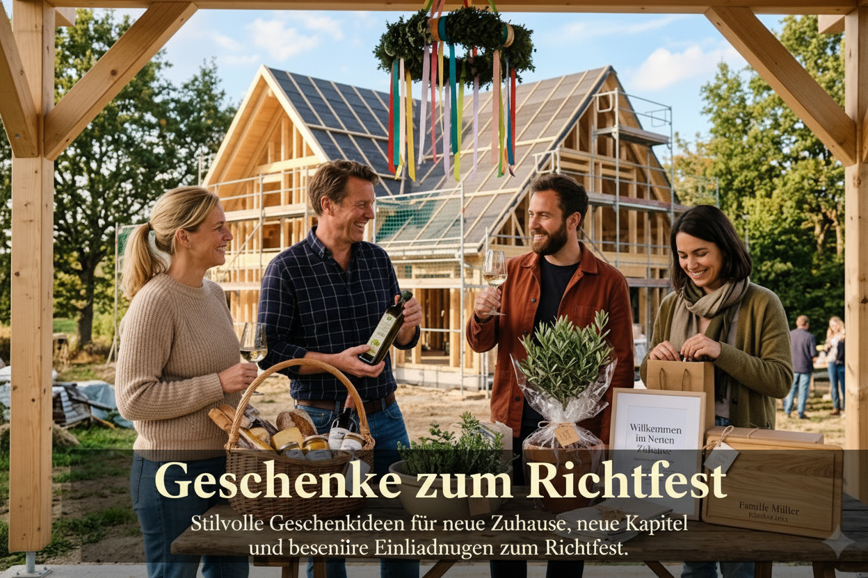 Geschenke zum Richtfest
Stilvolle Geschenkideen für neue Zuhause, neue Kapitel und besondere Einladungen zum Richtfest.