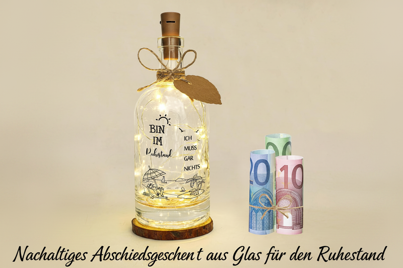 Nachhaltiges Abschiedsgeschenk aus Glas für den Ruhestand