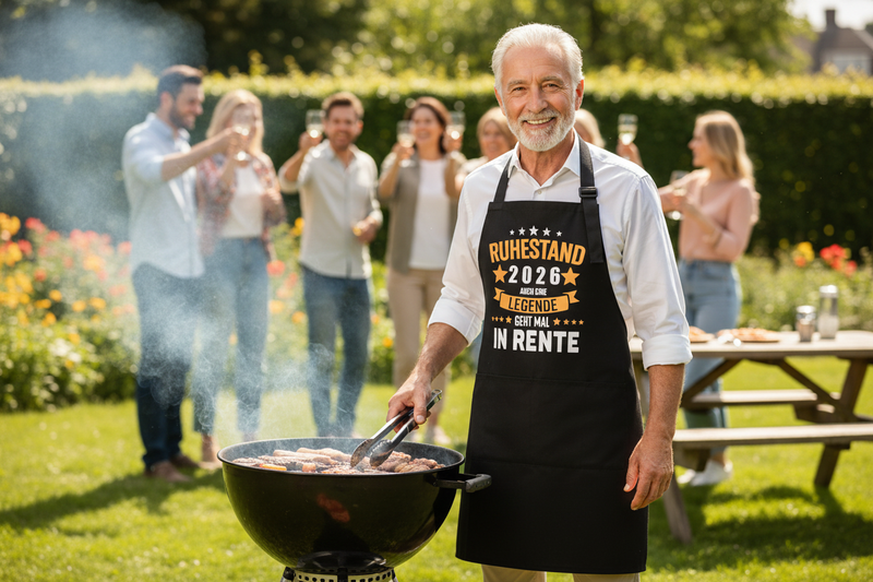 Ob zur Pensionierung, zum Geburtstag, Vatertag, Weihnachten oder zur Grillparty – diese lustige Kochschürze ist ein durchdachtes Geschenk für Väter, Ehemänner, Kollegen, Lehrer oder Freunde. Ein humorvolles Andenken für alle Grillfans, die 2026 in den Ruhestand gehen.