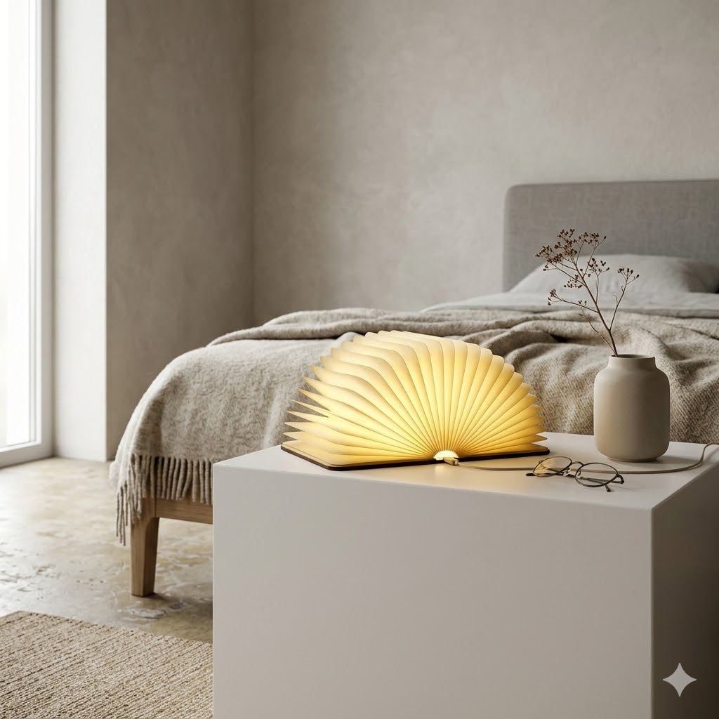 Kreative LED Buchlampe aus Echtholz